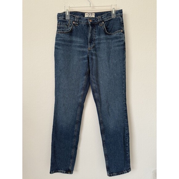 Free People CRVY Siren Low Rise Straight Leg Jeans Size 27‎ Medium Wash - Picture 2 of 10